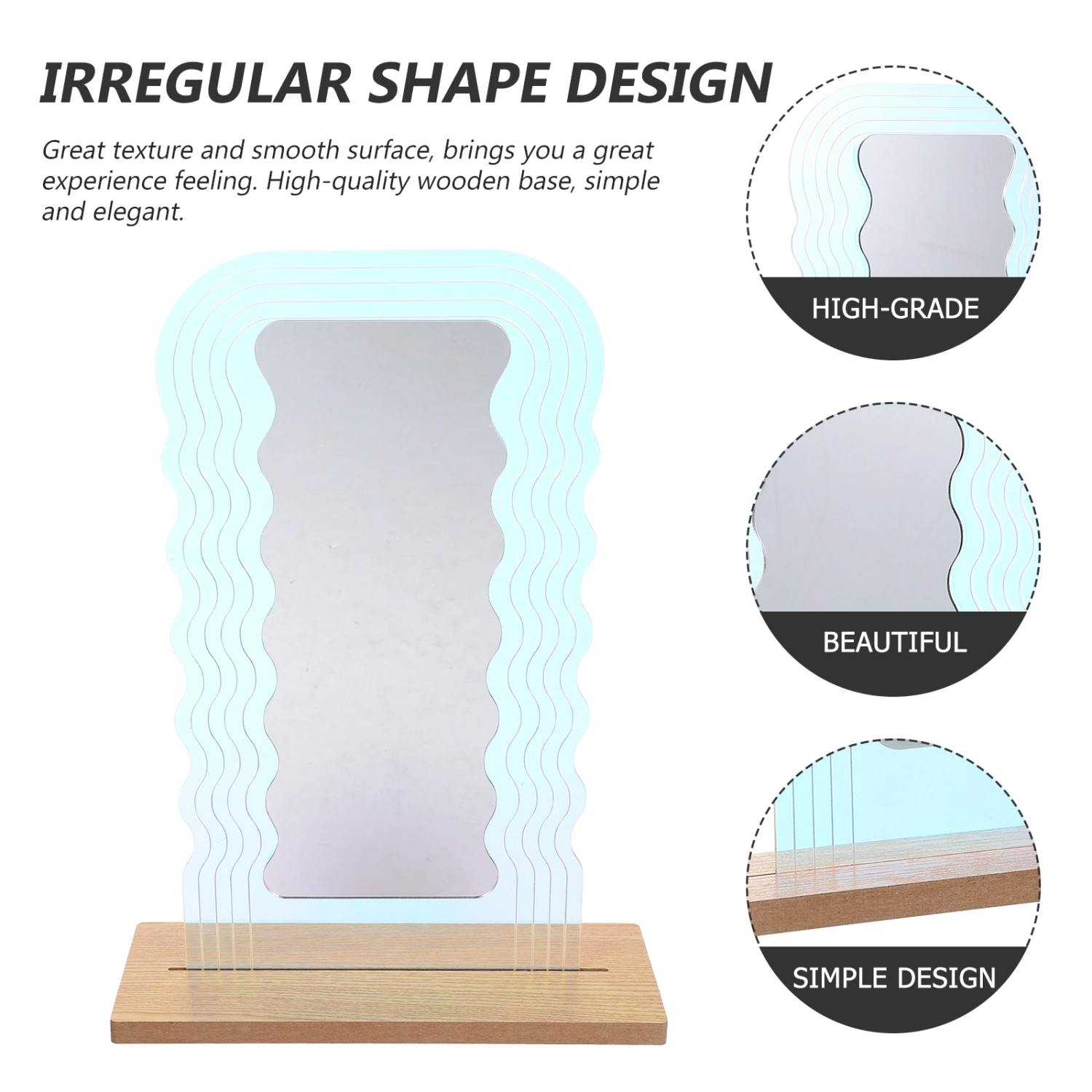 Creative Cosmetic Mirror Durable Make-up Mirror Tabletop Make-up Mirror