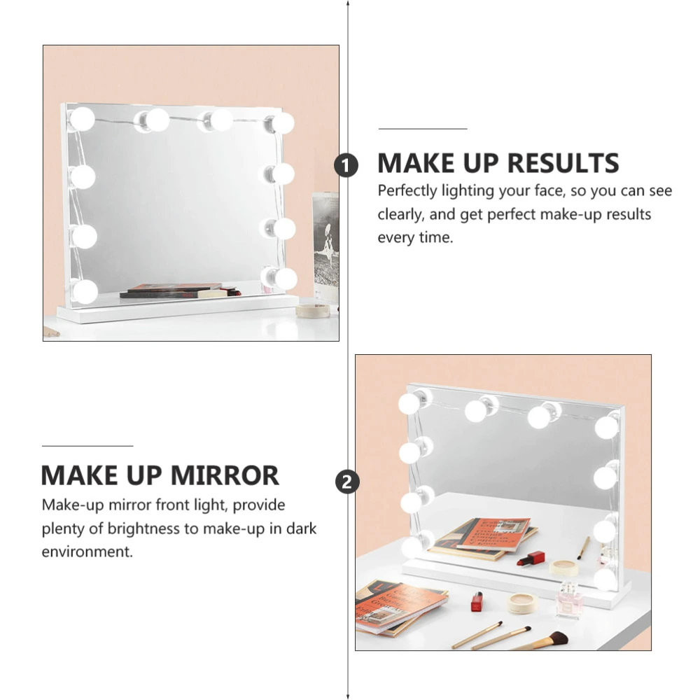 1 Set Mirror Front Light USB Makeup Light Vanity Light Fill-in Lamp (White)