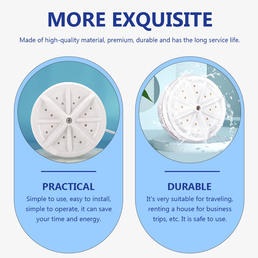 Mini Washing Machine Portable Turbine Washer Portable Washing Machine for Travel Business
