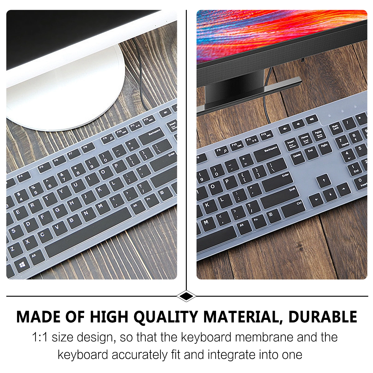 1 Pc Keyboard Protector Compatible for Dell KB216 Wired Keyboard (Black)