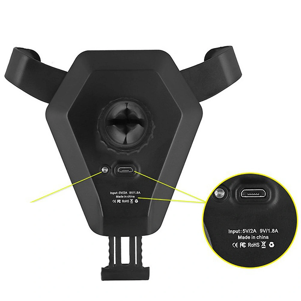 Wireless Fast Chargers 360 Degrees Rotatable Car Mount Charger For Galaxy S8/S8+/S7/S7 Edge/Note 5/S6 Qi Enabled Devices (Black)