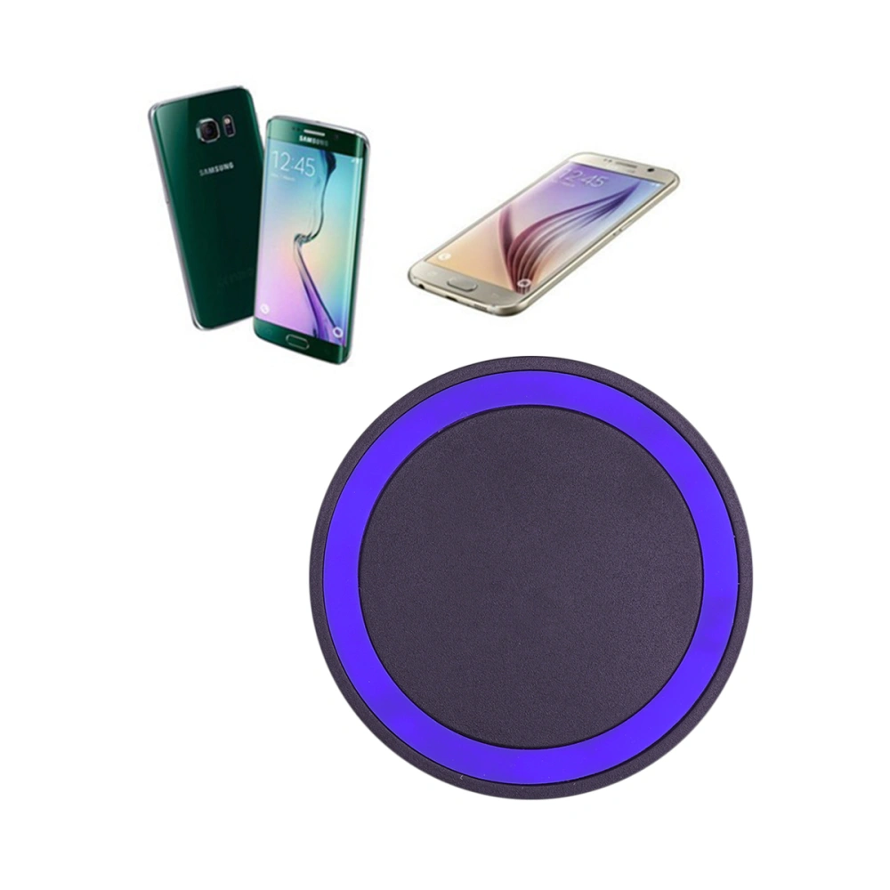 Ultra-slim Wireless Charger Wireless Charging Pad Kit for iOS Android Smart Phones (Black and Blue)