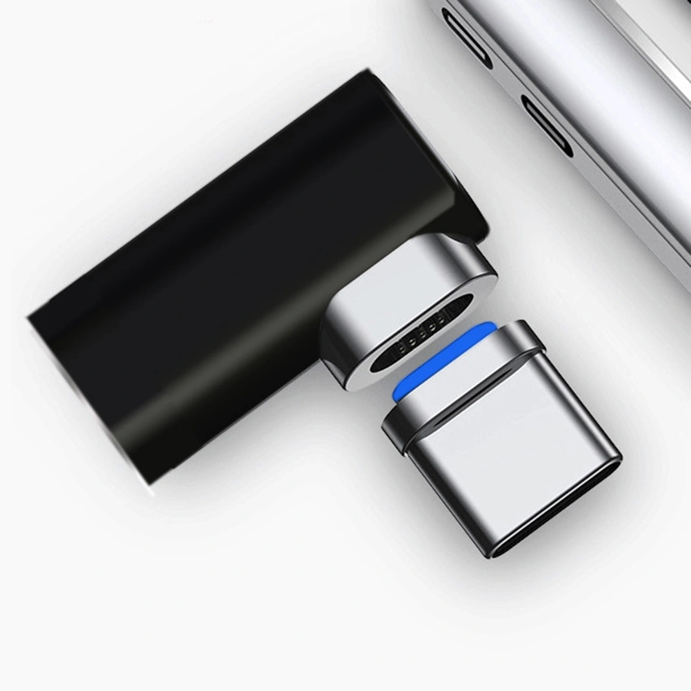 Magnetic USB-C Adapter Type C Quick Fast Charging Connector 4.3A 87W for (Black)