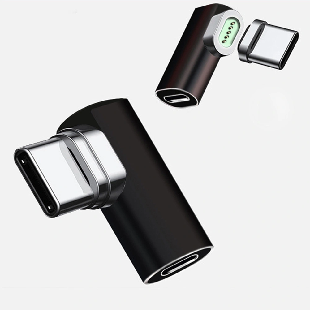 Magnetic USB-C Adapter Type C Quick Fast Charging Connector 4.3A 87W for (Black)