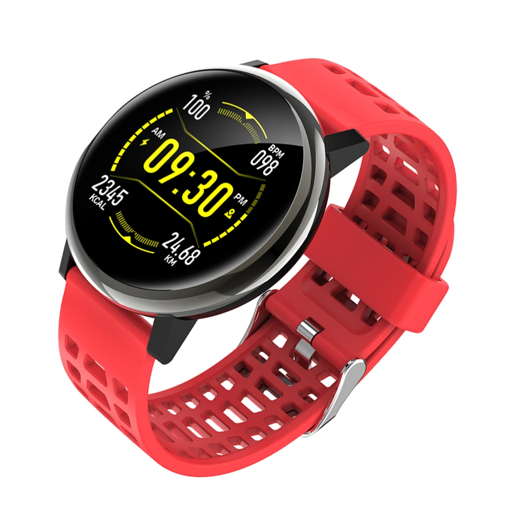 1.3 Inch G30 Color Screen Touch Smart Watch IP67 Pedometer Fashion Fitness Heart Rate Sleep Monitor Men Women Smart Bracelet (Red)