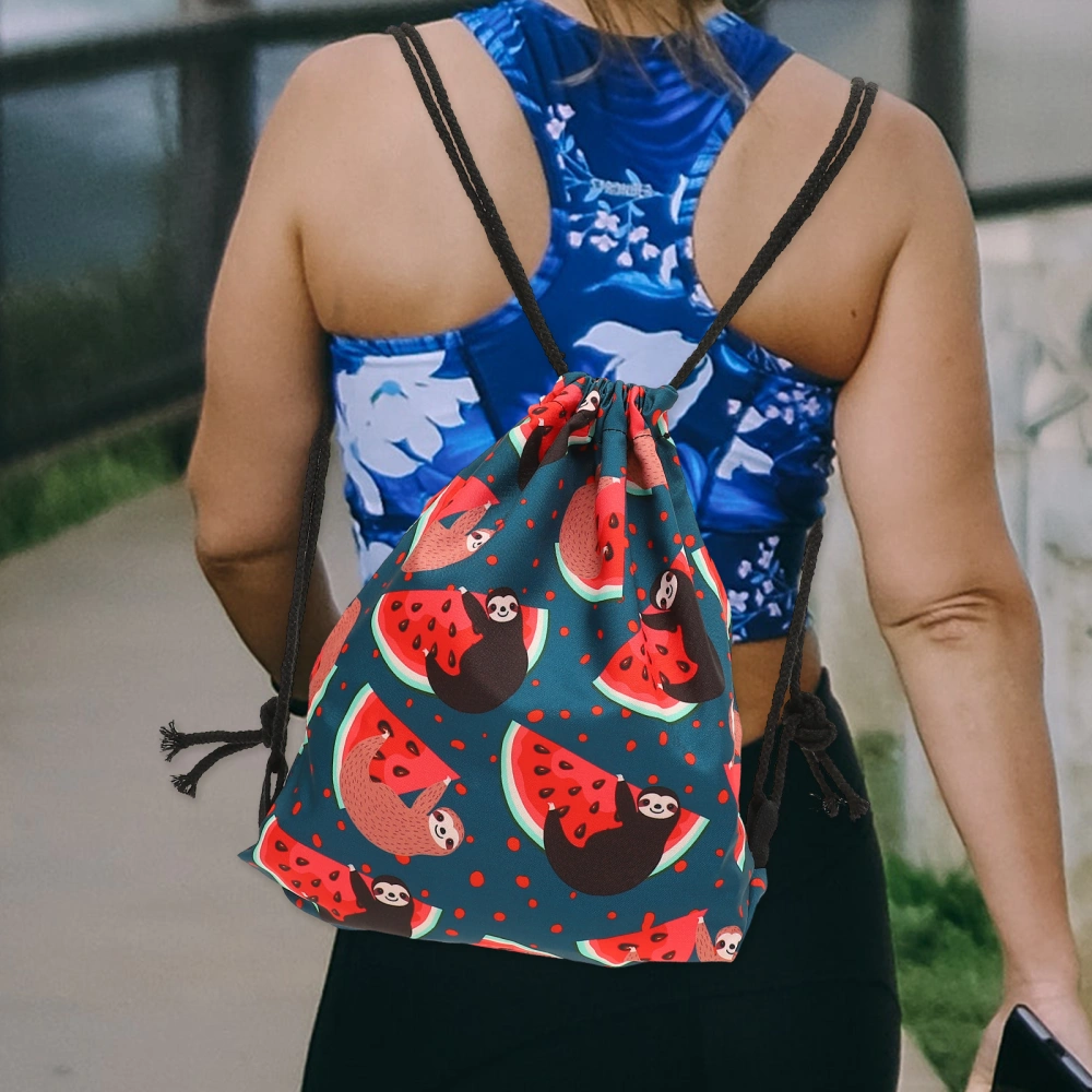 Drawstring Bag Adorable Pattern Storage Pouch Drawstring Shoulder Pouch Bag