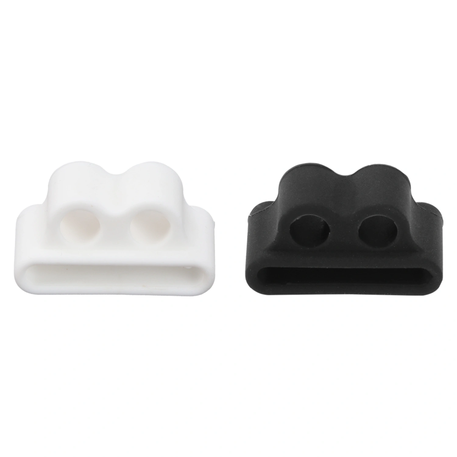 2pcs Wireless Headphone Protector Anti-lost Holder Resistant Holder Compatible for AirPods and Watch without Earphones (White, Black for Each 1pc)