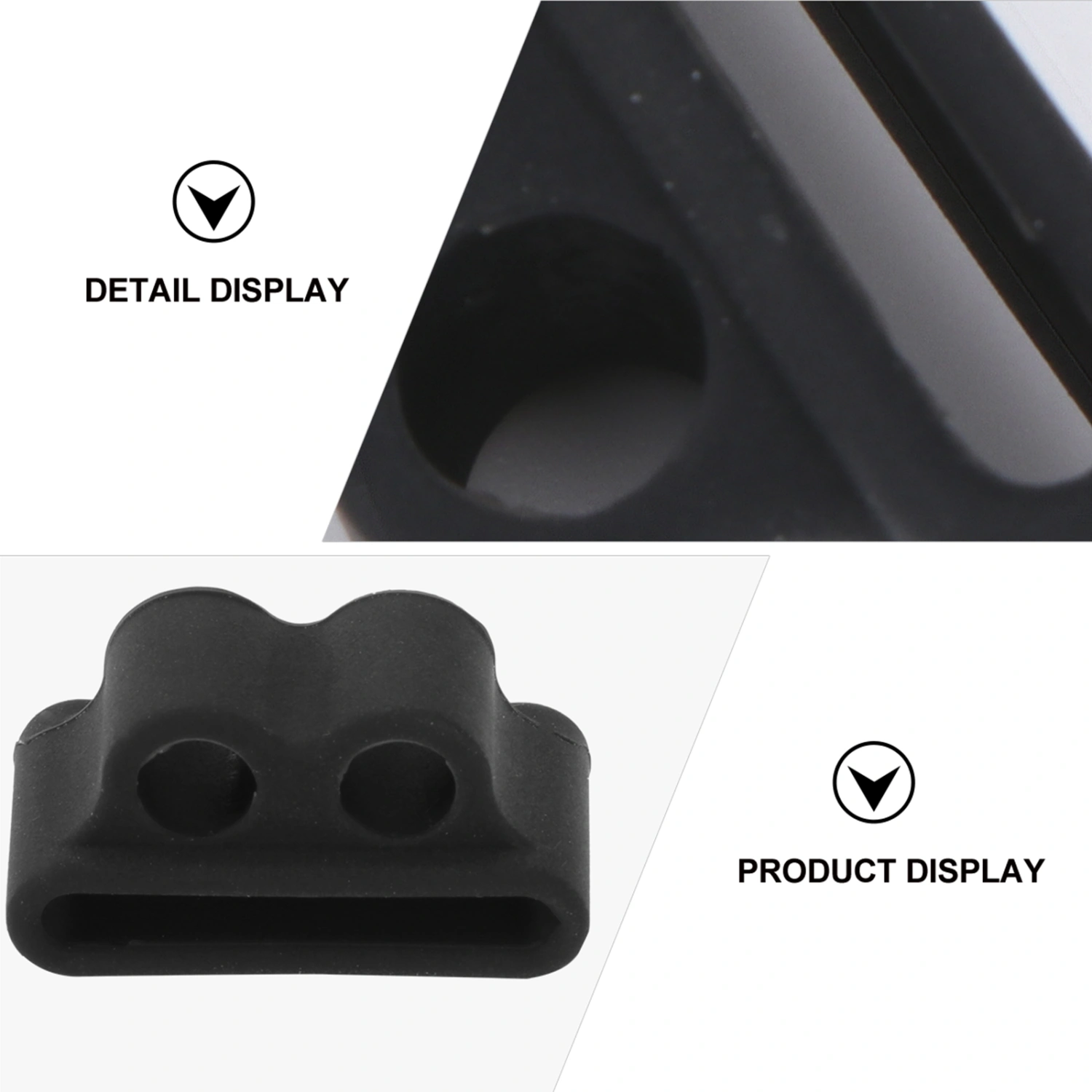 2pcs Wireless Headphone Protector Anti-lost Holder Resistant Holder Compatible for AirPods and Watch without Earphones (White, Black for Each 1pc)