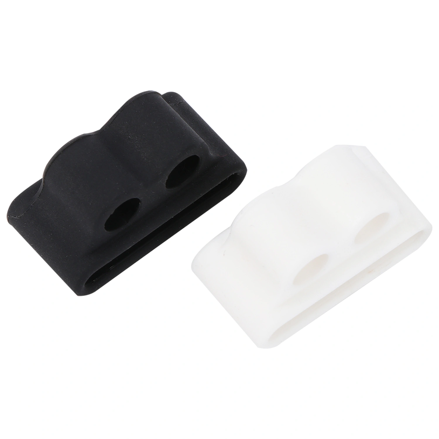 2pcs Wireless Headphone Protector Anti-lost Holder Resistant Holder Compatible for AirPods and Watch without Earphones (White, Black for Each 1pc)