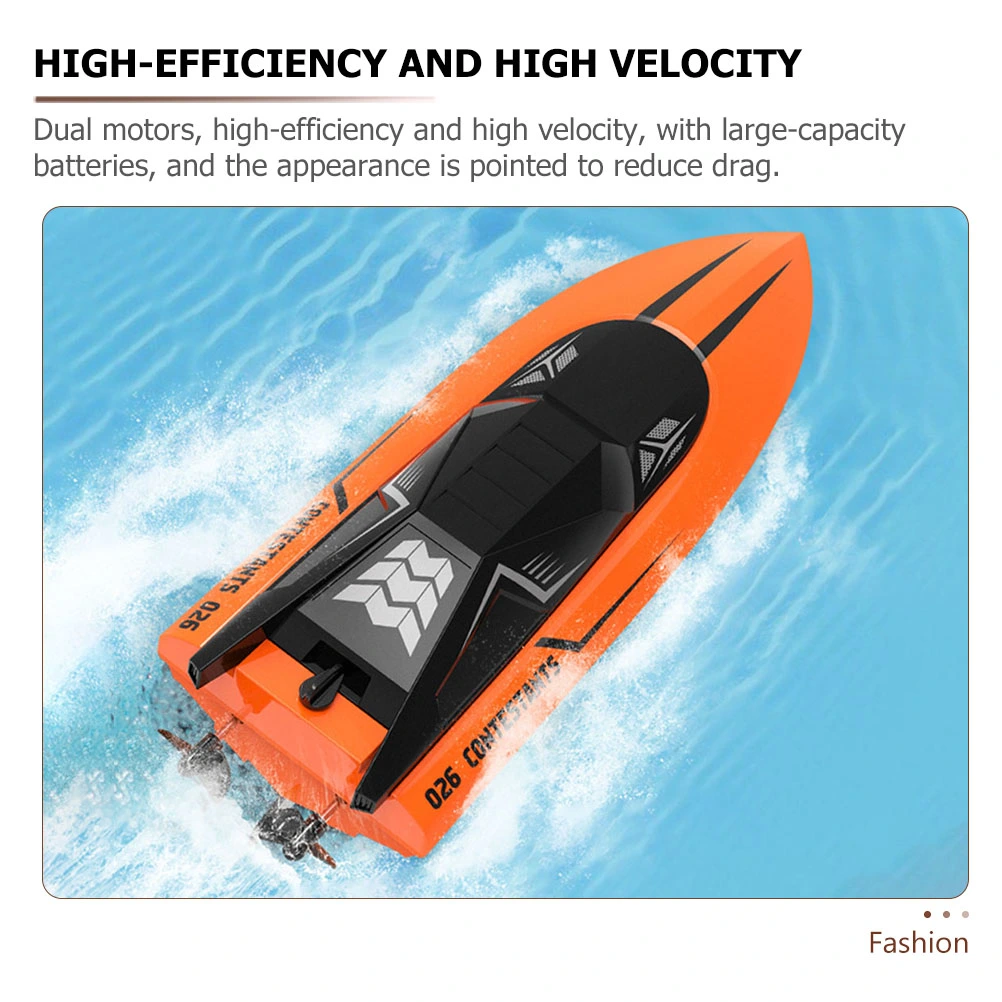 1 Set of Distance Remote Boat Toy High-speed Rechargeable Speedboat Toy
