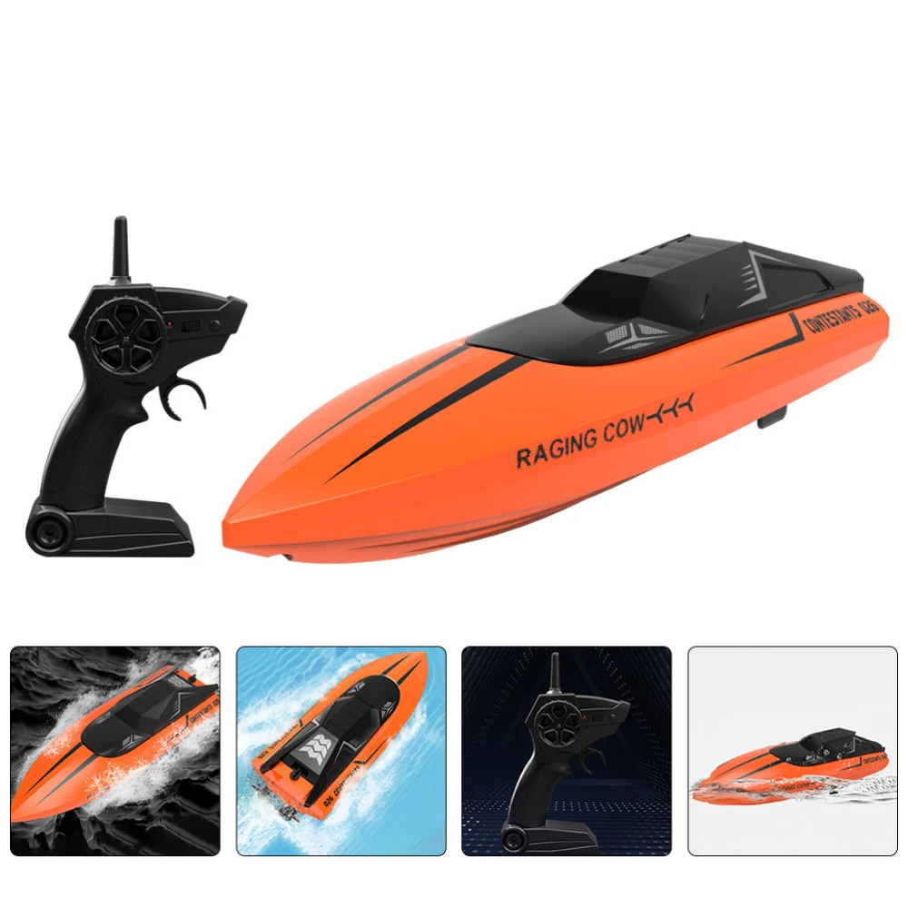 1 Set of Distance Remote Boat Toy High-speed Rechargeable Speedboat Toy