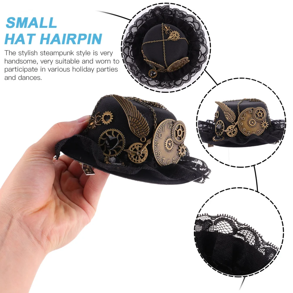 1pc Performance Props Hair Accessories Steampunk Hat Retro Hat Accessories