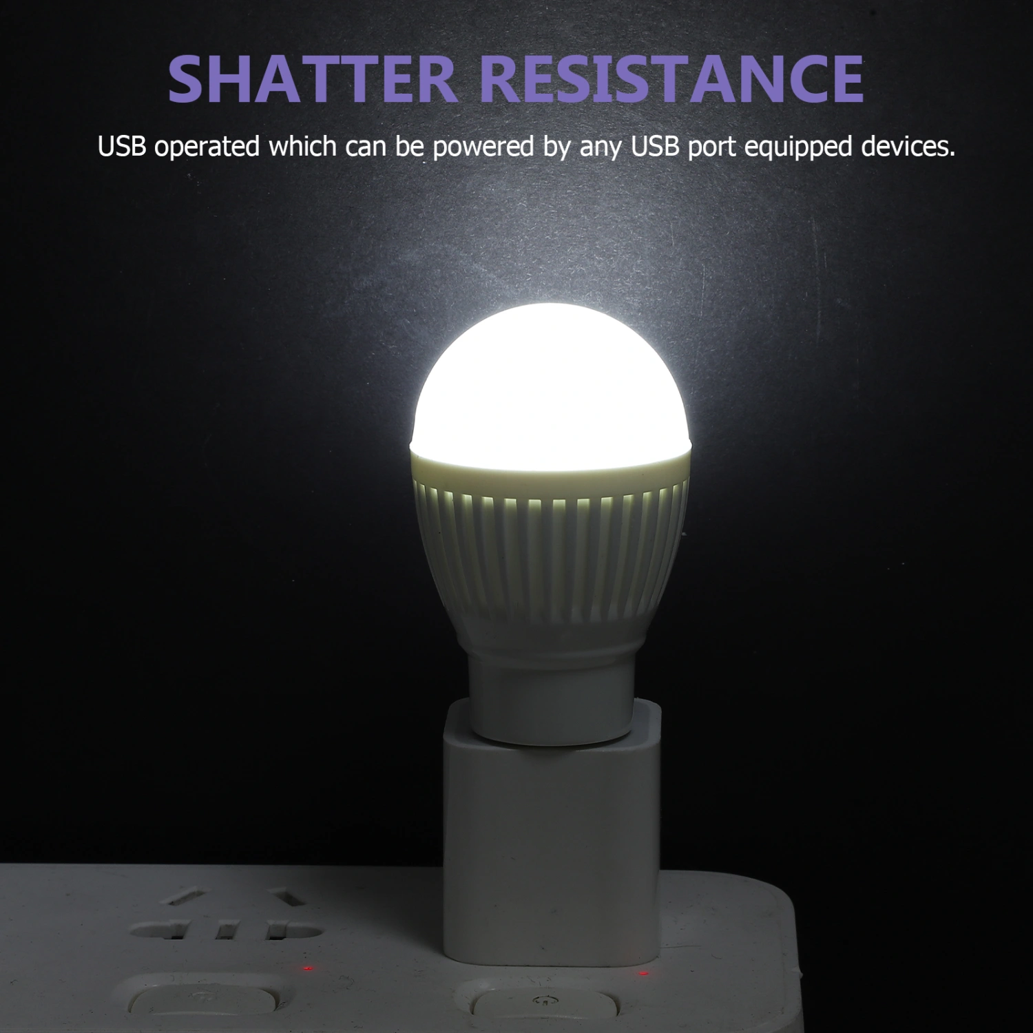 LED Night Light Mini Portable USB Bulb Lamp for Reading (Random color)