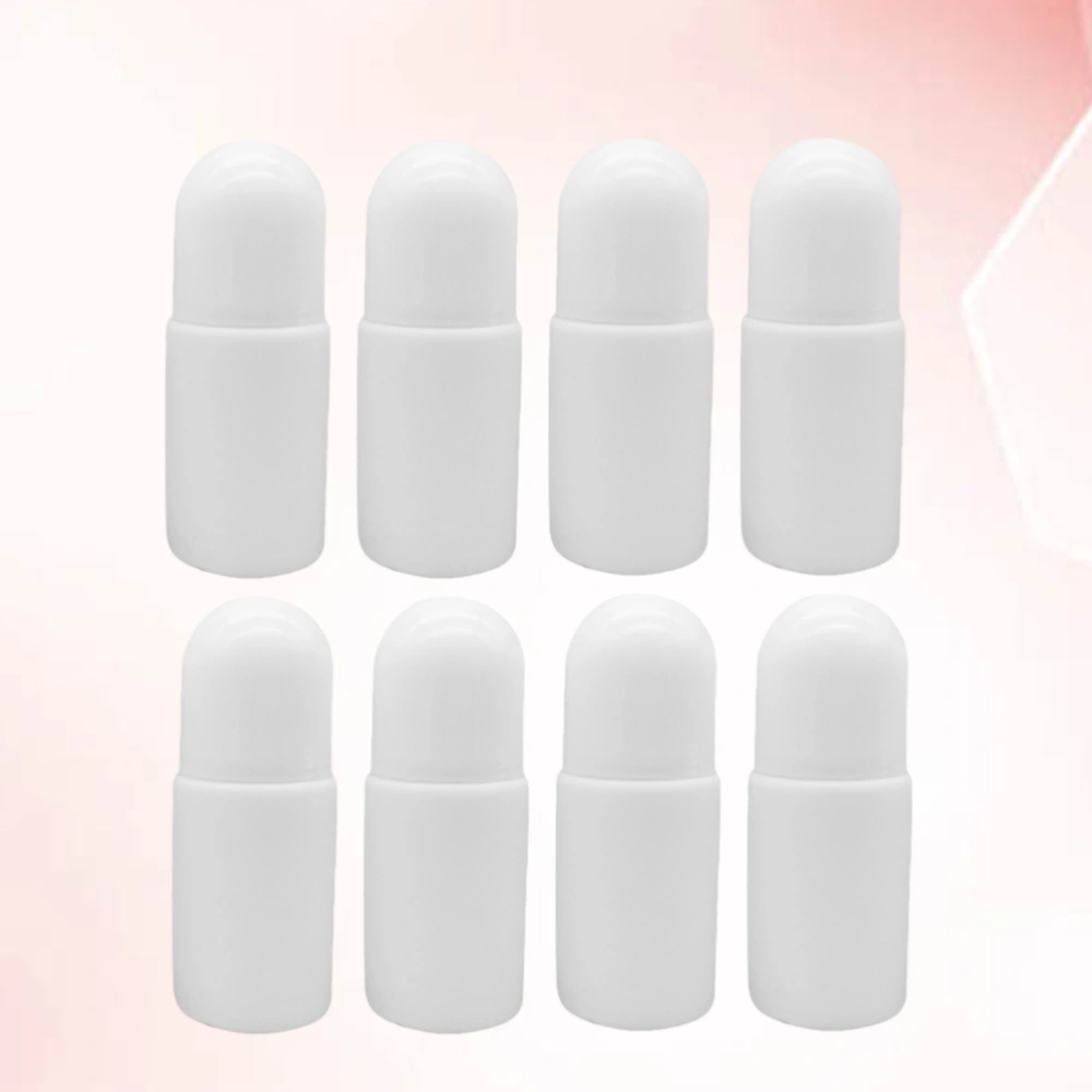 12pcs 50ML Plastic Roller Bottles for Essential Oils Empty Refillable Roll on Bottles Reusable Leak-Proof DIY Deodorant Containers with Plastic Roller Ball(White)