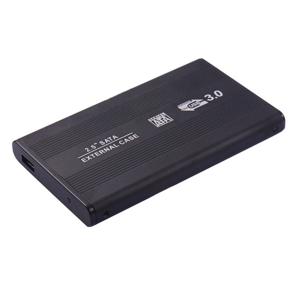 2.5 Inch Sata USB 3.0 Hard Disk Drive External Aluminum Enclosure Case For Windows 7/8/98/ME/2000/XP or OS (Black)