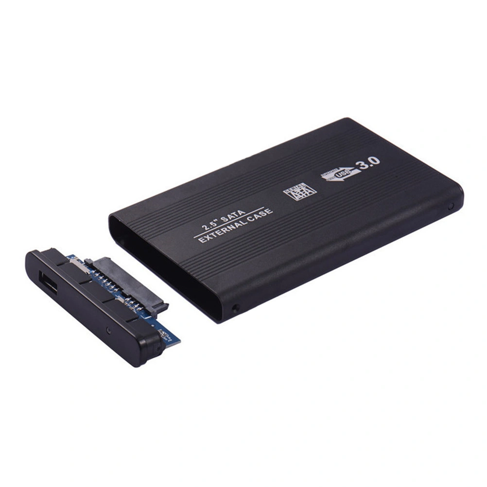 2.5 Inch Sata USB 3.0 Hard Disk Drive External Aluminum Enclosure Case For Windows 7/8/98/ME/2000/XP or OS (Black)