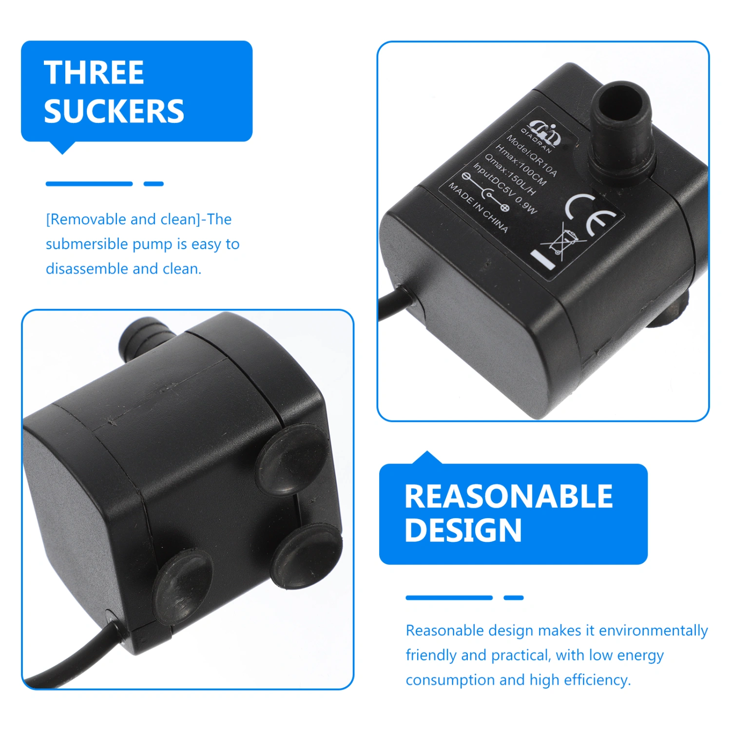 1pc Pet Fountain Pump Durable Submersible Water Pump Pet Water Drinking Pump