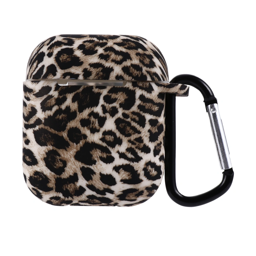 1pc Headphone Box Protective Case Compatible for Apple Airpods2 (Leopard Grain)