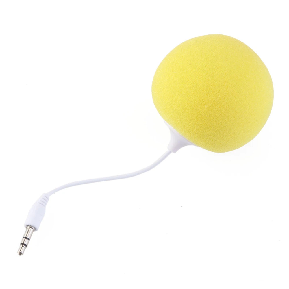 Sponge Balloon Ball Style Portable 3.5mm Audio Dock Peaker Mini Speaker Player for iPhone / / HTC / / MP3 / MP4 (Random Color)