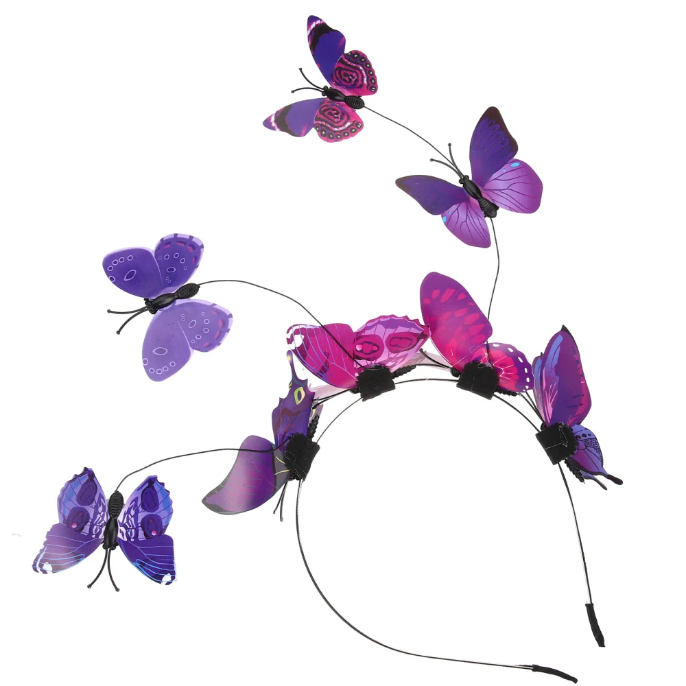 Butterfly Headband Hair Hoop Butterfly Fascinator Tea Party Headpiece Women Headdress