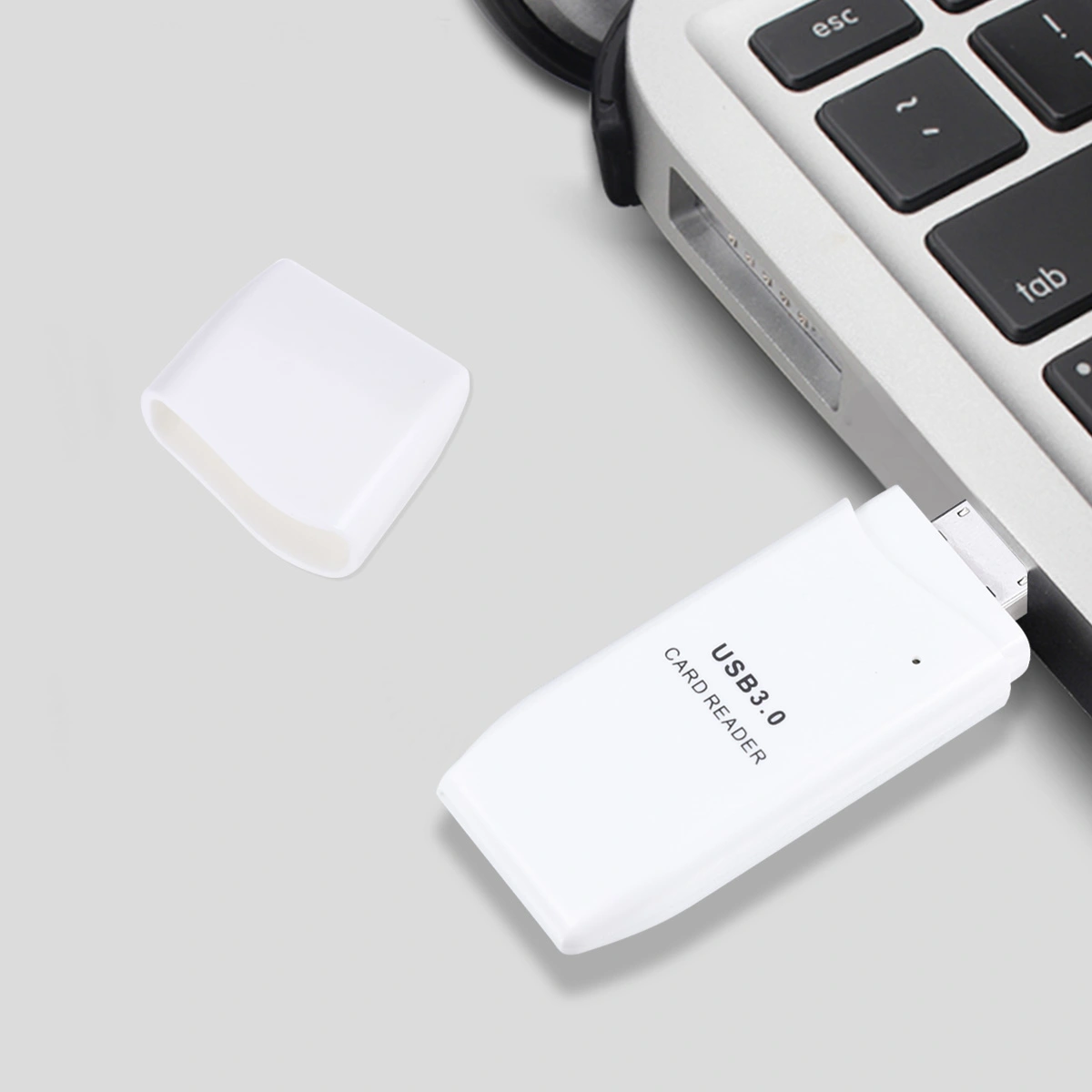 USB 3.0 Multi 2 in 1 Memory OTG Reader Adapter for SD/TF Micro SD PC Computer Laptop Accessories (White)