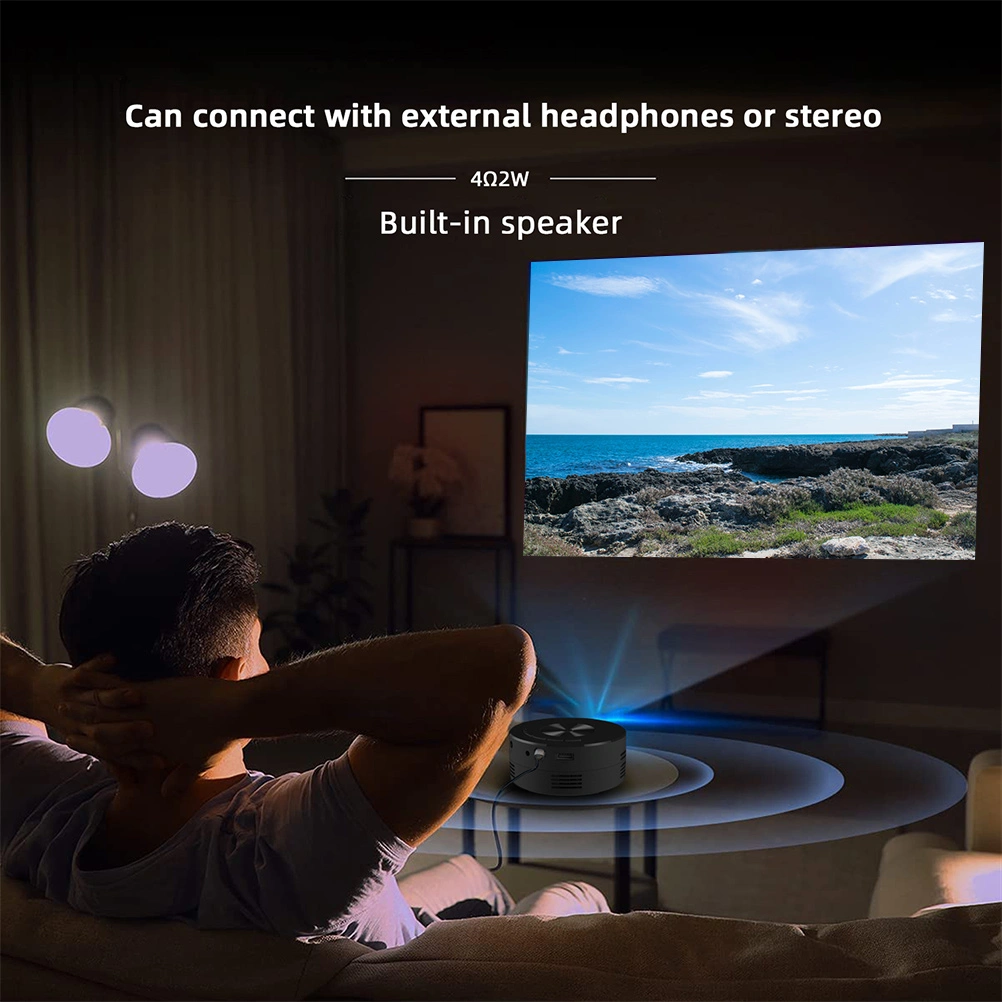 Mini Projector Phone Mirroring 1080p Supported Projector For Entertainment