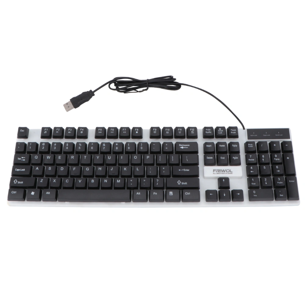 1 Pc Wired Keyboard Waterproof Gaming Keyboard Office Laptop Illuminate Keyboard