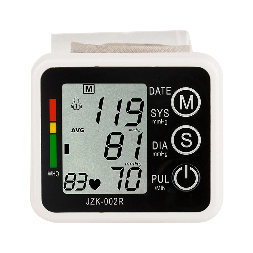1Pc Smart Electronic LCD Digital Upper Arm Blood Pressure Meter Monitor Home Wrist Automatic Measuring Instrument Sphygmomanometer without Battery (Black)