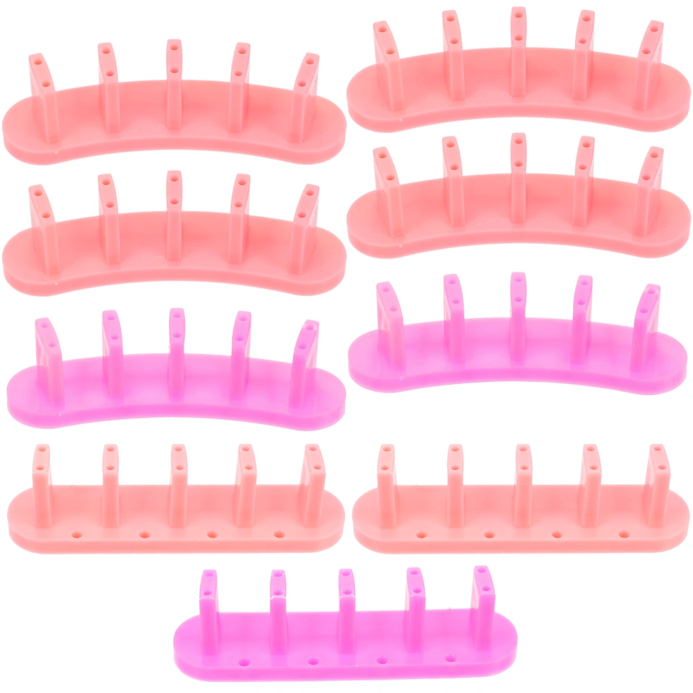 9Pcs Plastic Nail Practice Stand Nail Tip Art Display Stand Holder Manicure Tool