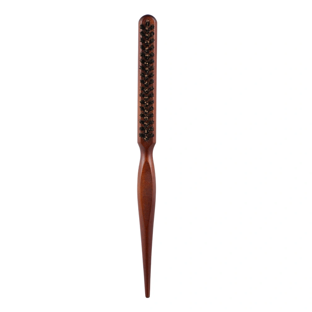 Bristles Hair Comb Wooden Handle Hair Brush Pointed Tail Hairdressing Comb Hair Styling Brush (Random Color)