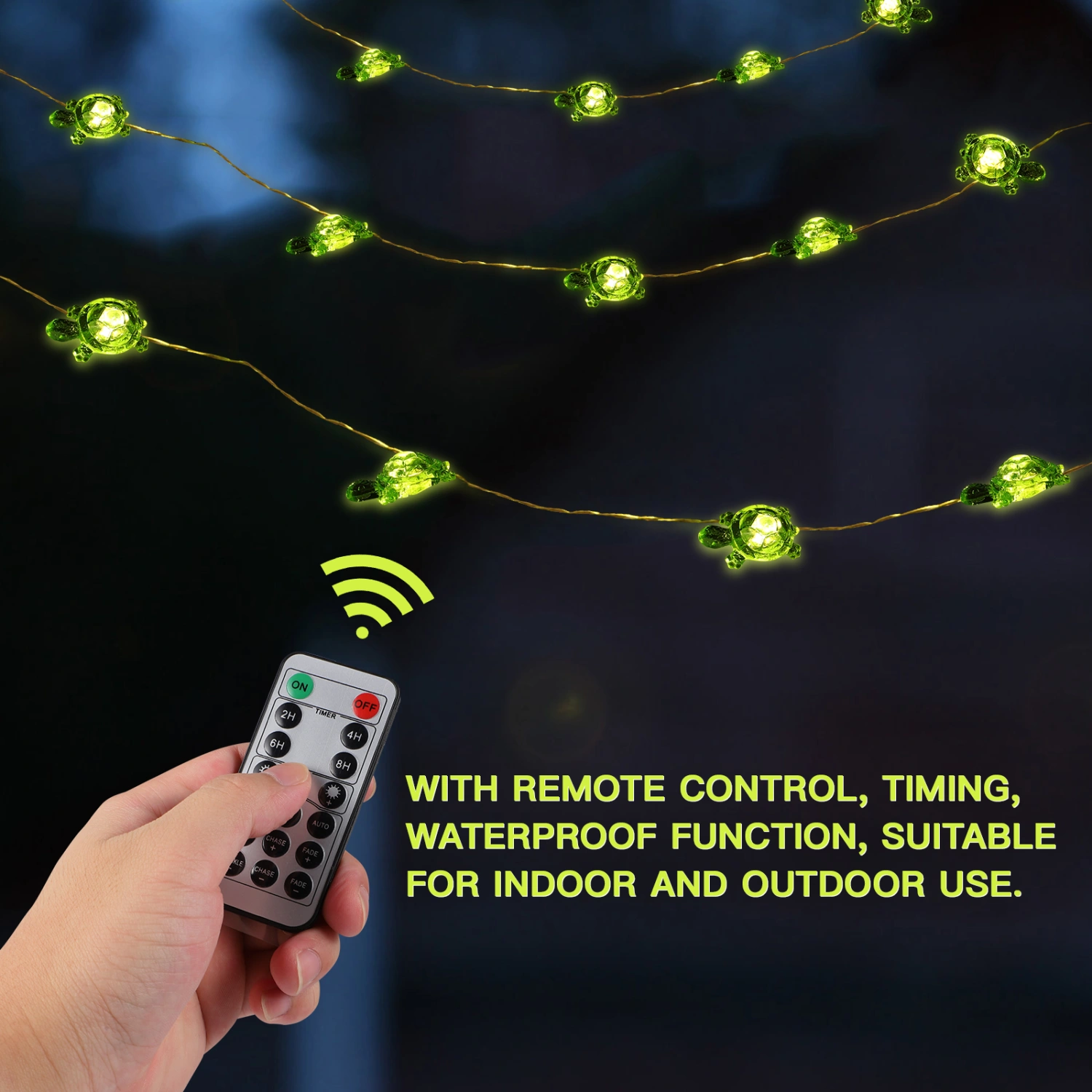 Uonlytech 40 LEDs Tortoise Light String Nordic Home Lamp Room Decoration Christmas Party Festival Wedding Holiday Lantern USB Light