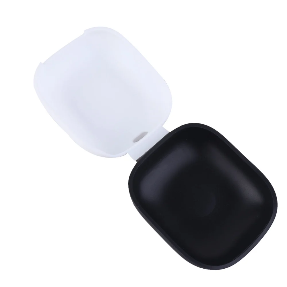 Silicone Dust Proof Shockfroof for Wireless Earphone Headset Protective Case Cover Slim Sleeve Wrap Earphones Pouch (Black and White)