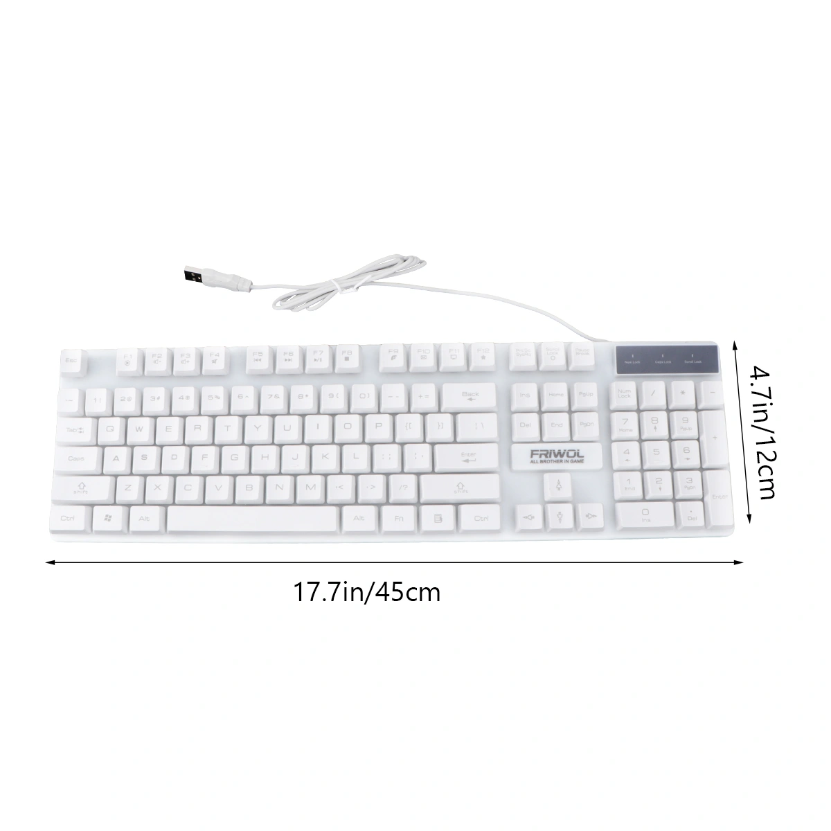 1 Pc Wired Keyboard Waterproof Gaming Keyboard Office Laptop Illuminate Keyboard
