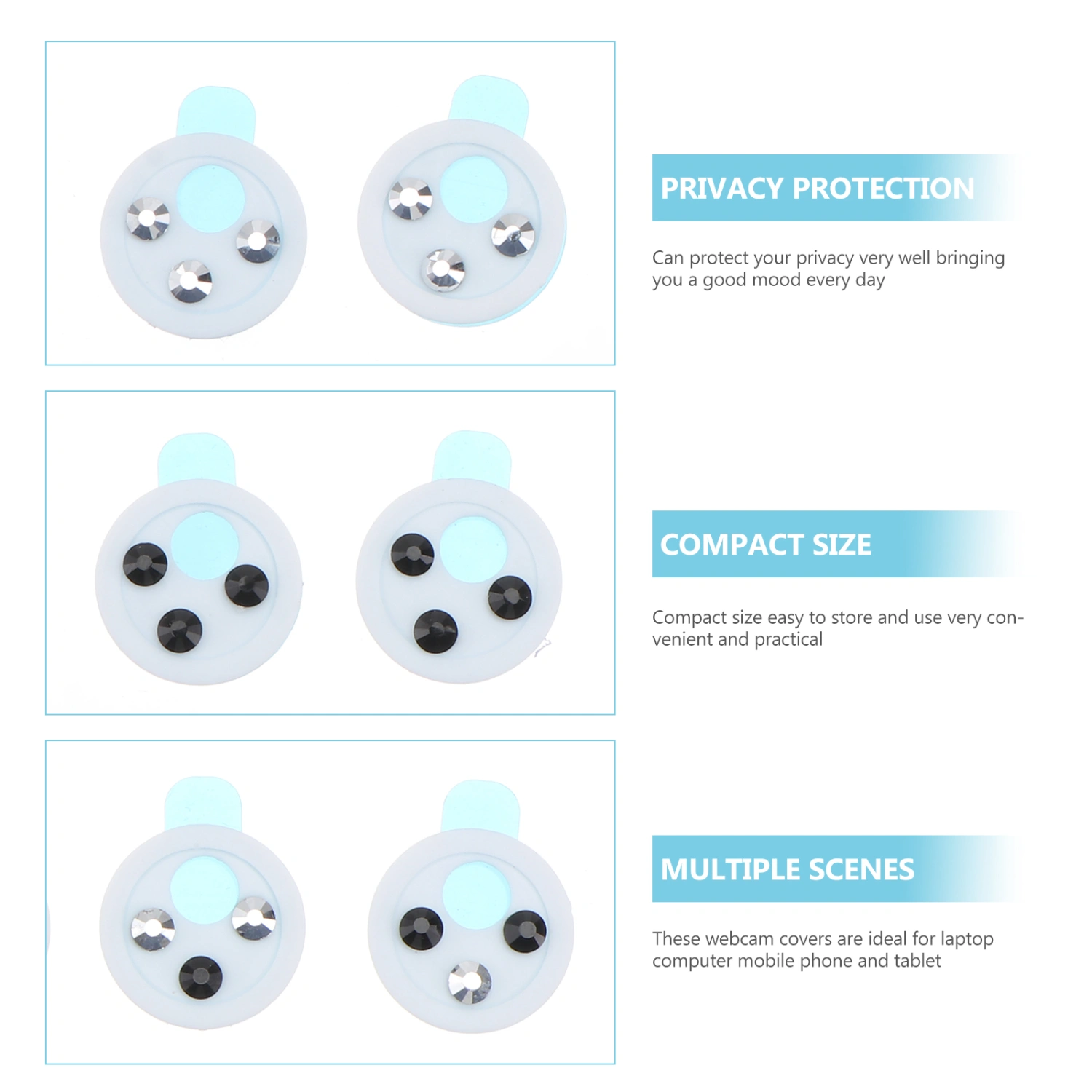 6Pcs Phone Camera Covers Laptop Webcam Cover Privacy Protective Stickers