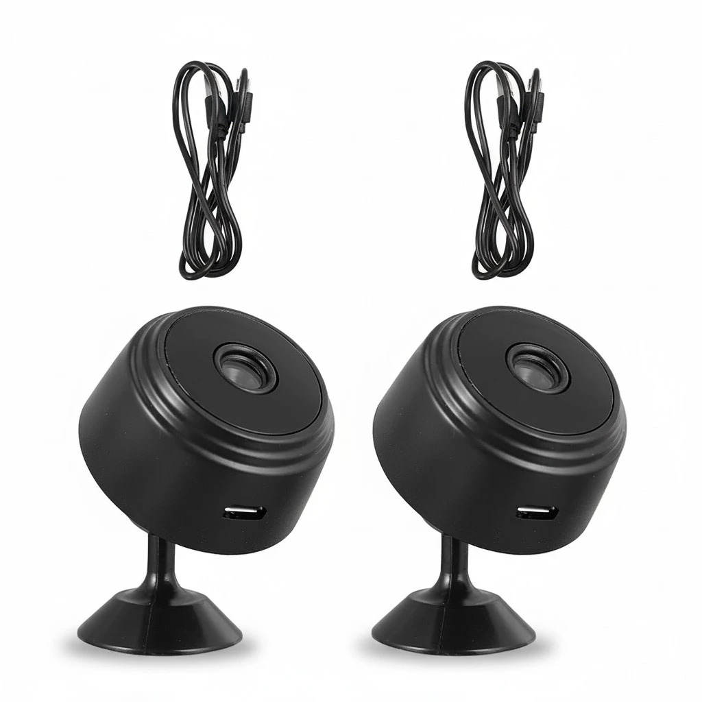 2pcs Security Camera 1080P Night Vision Motion Detection WiFi Indoor Camera