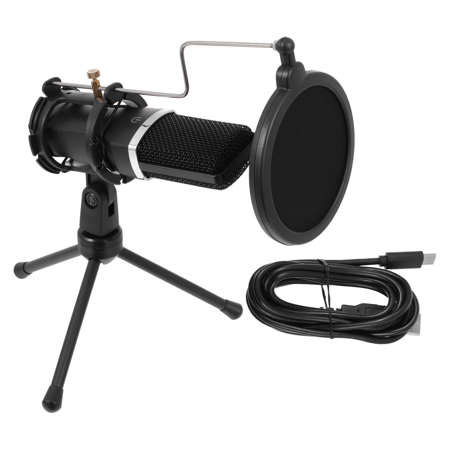 1 Set Live Broadcast Computer Microphone Kit Condenser Microphone Set (Black)