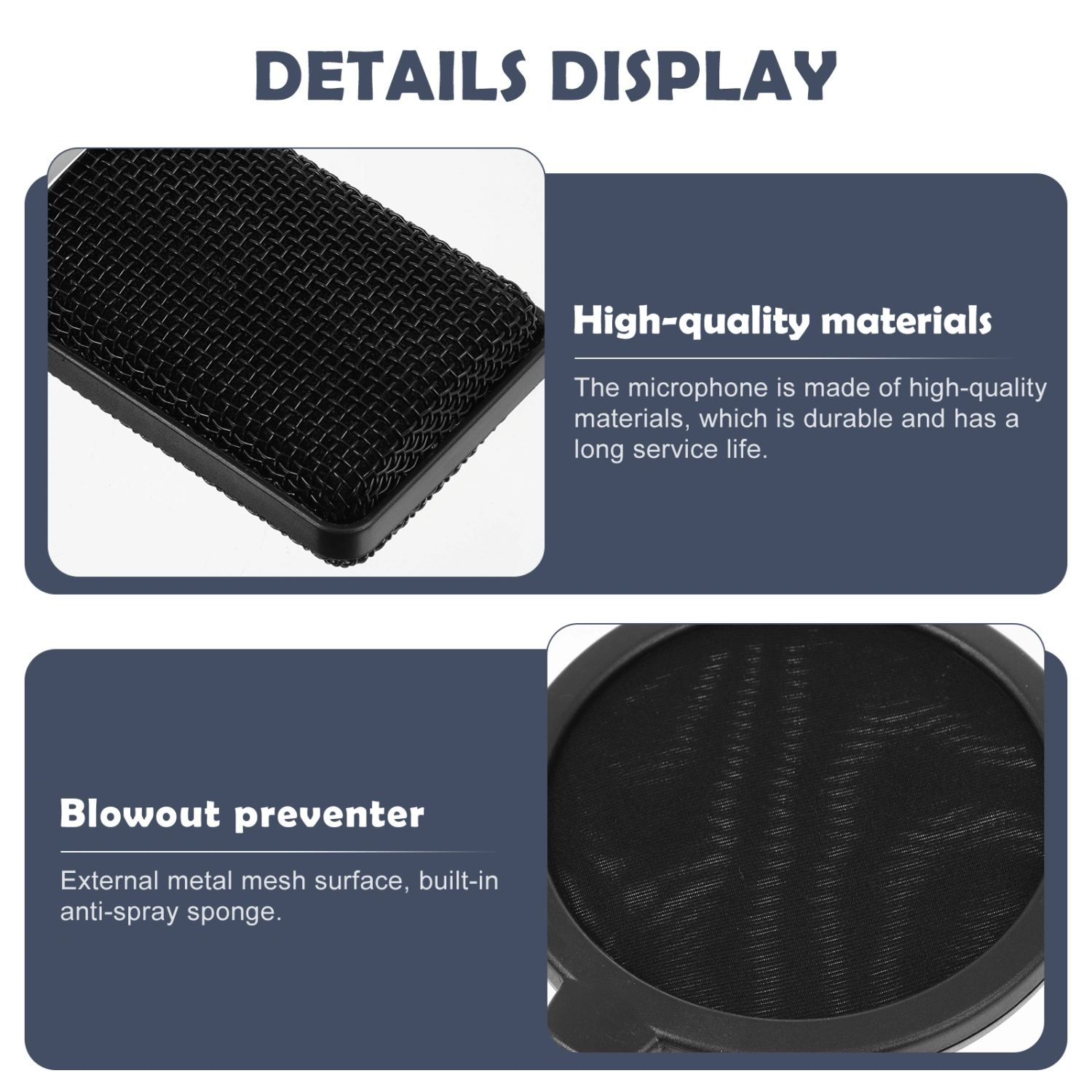 1 Set Live Broadcast Computer Microphone Kit Condenser Microphone Set (Black)