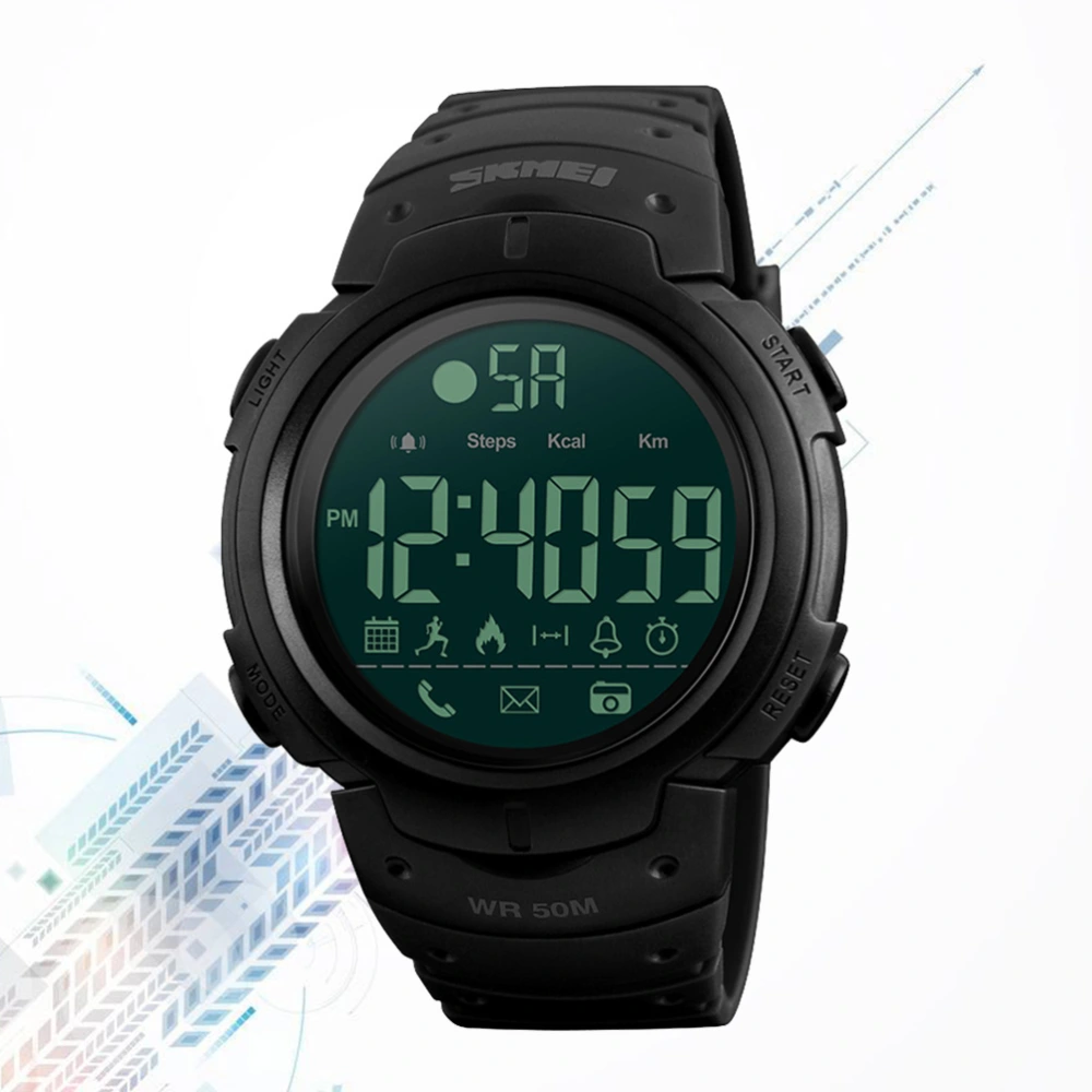 1301 Watch Clock Wacth Digital Wrist Watch LuxuryChronograph (Black)