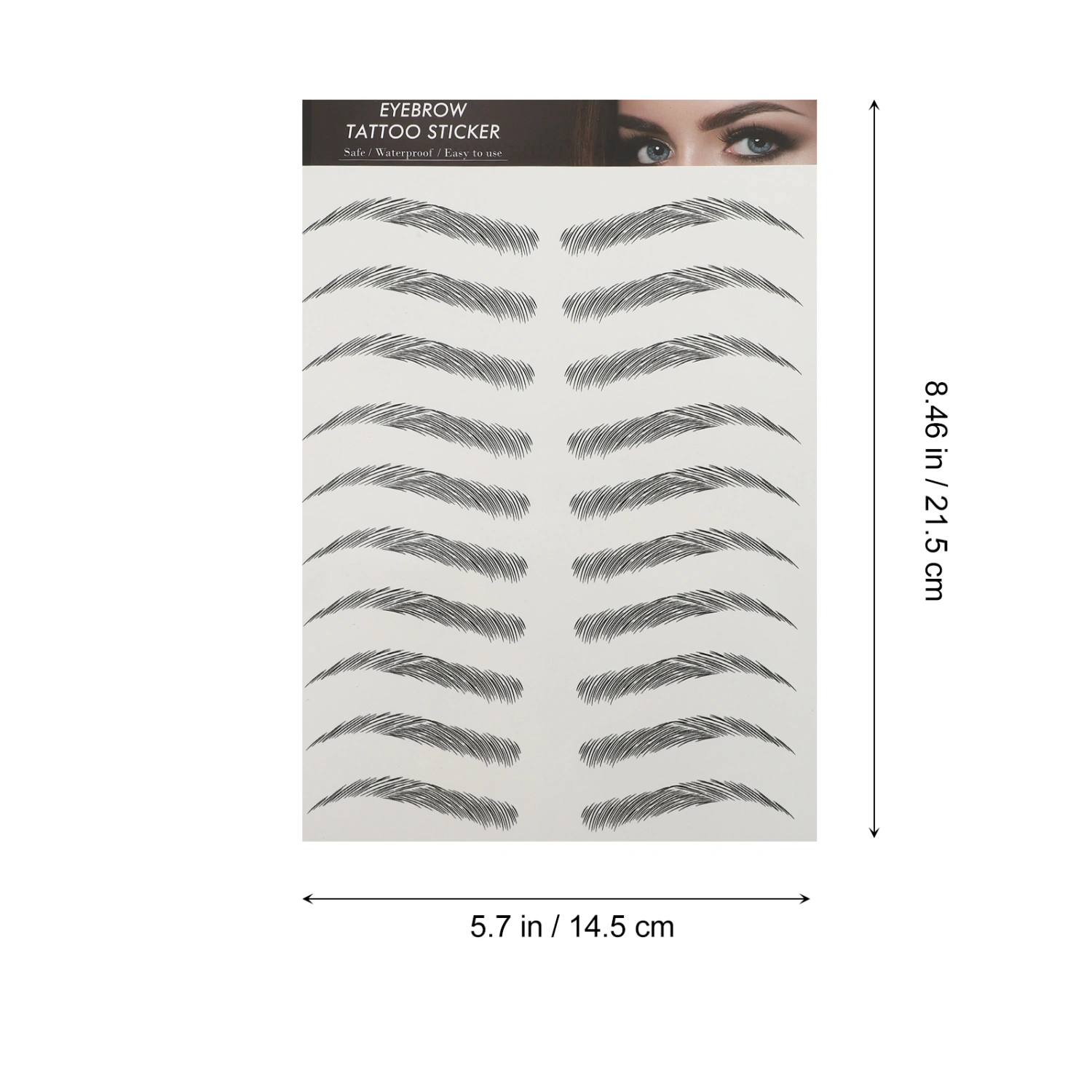 6 Sheets 3D Eyebrows Stickers False Eyebrows Tattoos Temporary Eyebrows Tattoos