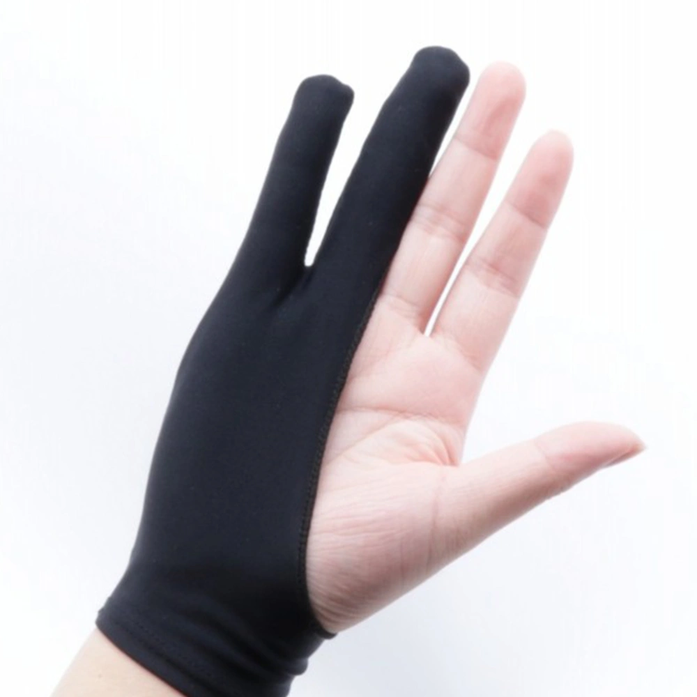 4Pcs Two Finger Gloves Professional Artist Gloves Sketching Gloves Nylon Gloves