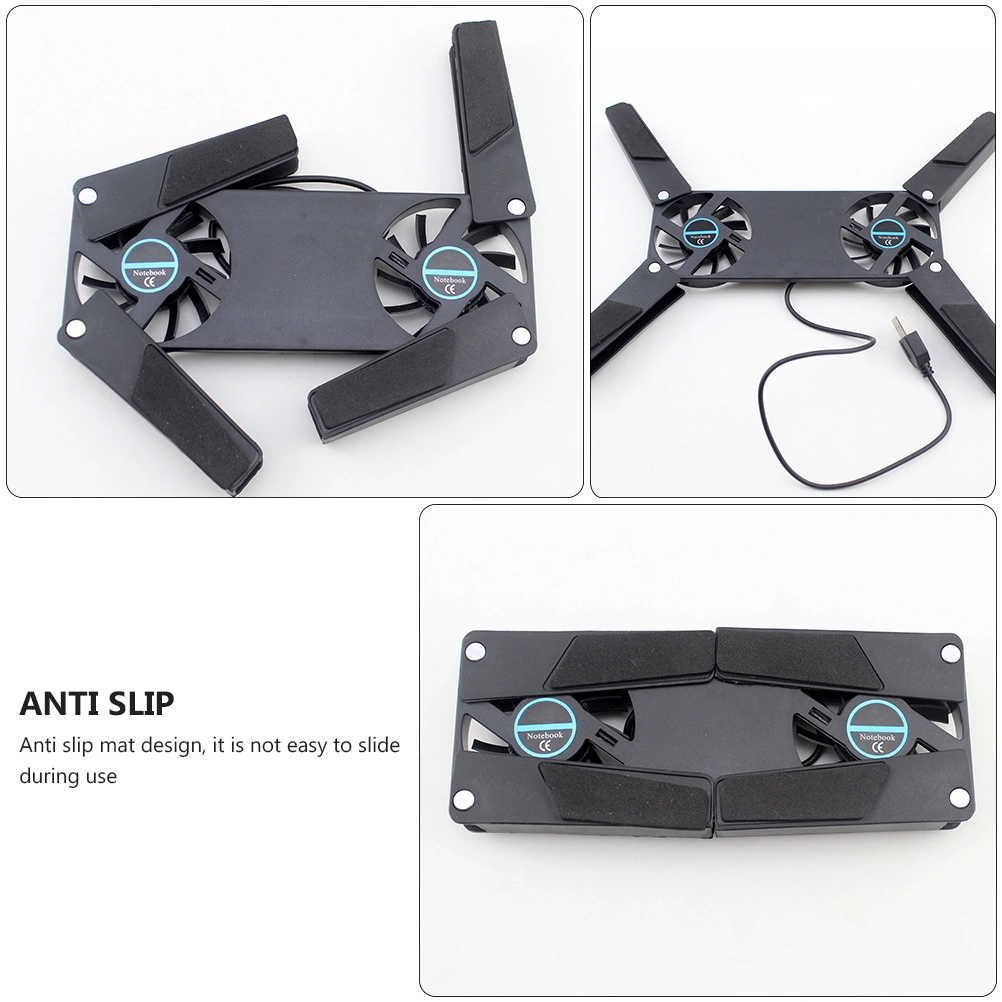 2PCS Laptop Cooling Pad Folding Laptop Ventilated Support USB Laptop Cooler