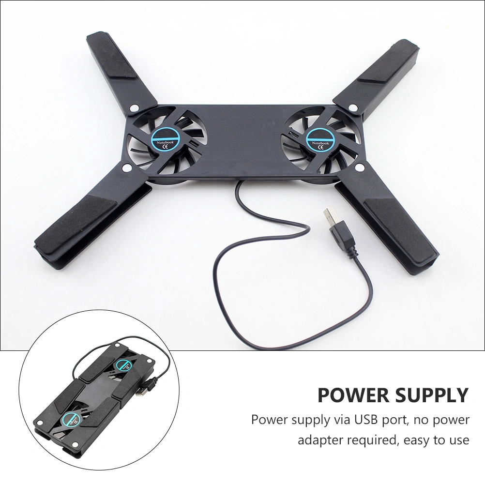 2PCS Laptop Cooling Pad Folding Laptop Ventilated Support USB Laptop Cooler