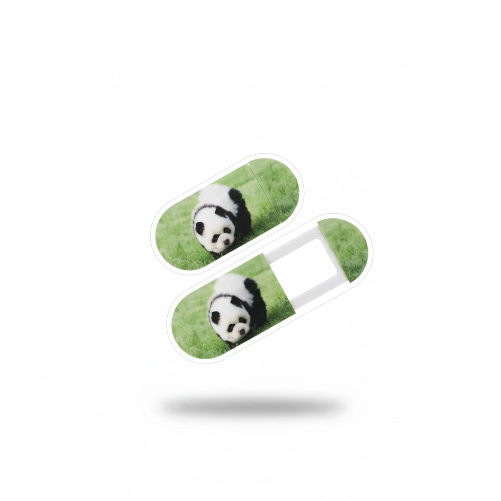 3pcs Laptop Camera Cover Panda Pattern Webcam Privacy Protective Cover