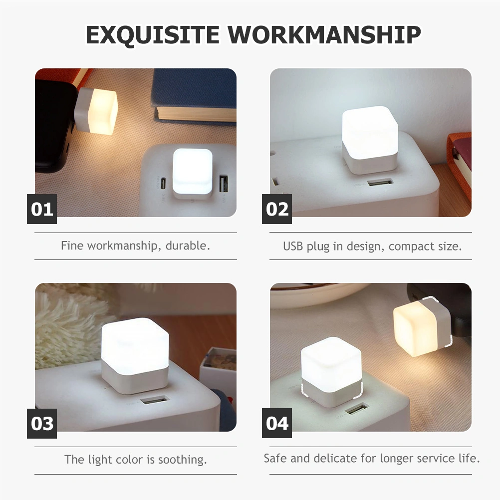 2pcs LED Night Lights USB Plug in Night Lamps Mini Lights for Bedside Hallway