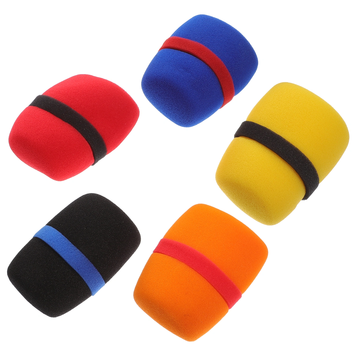 5pcs Thickened Microphone Sponge Covers Handheld Mic Protective Covers Mic Accessories