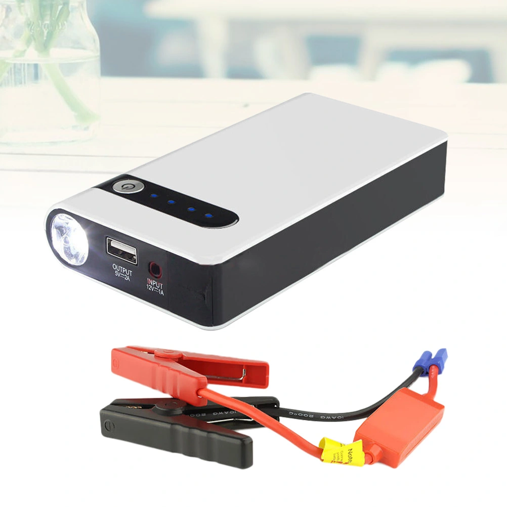 30000mAh Car Jump Starter Multi-Function Emergency Battery Power Auto Start Power Bank USB Charger for Cellphone Tablet Laptop(White US Plug)