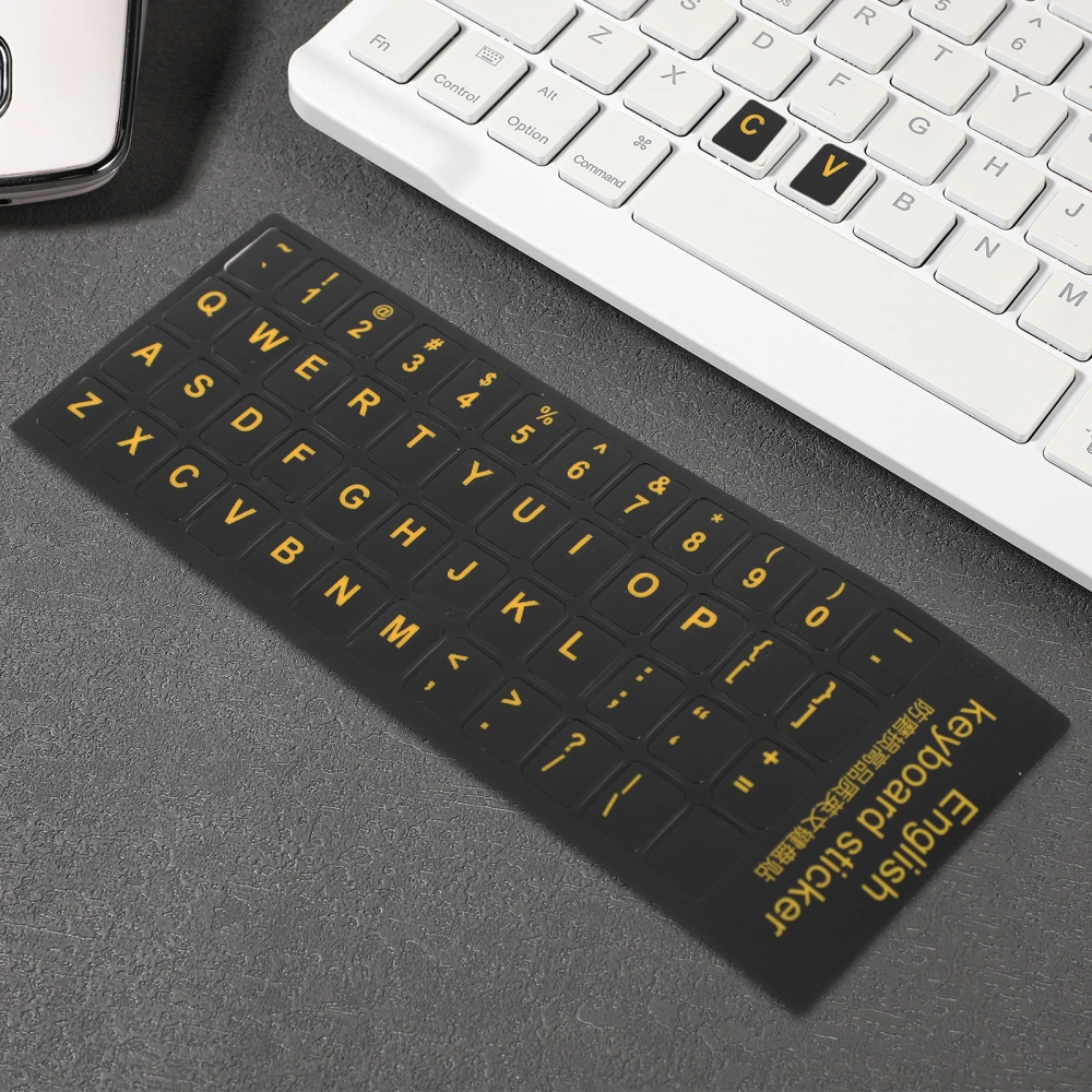 2 Sheets Keyboard Sticker Universal English Keyboard Sticker Computer Accessory