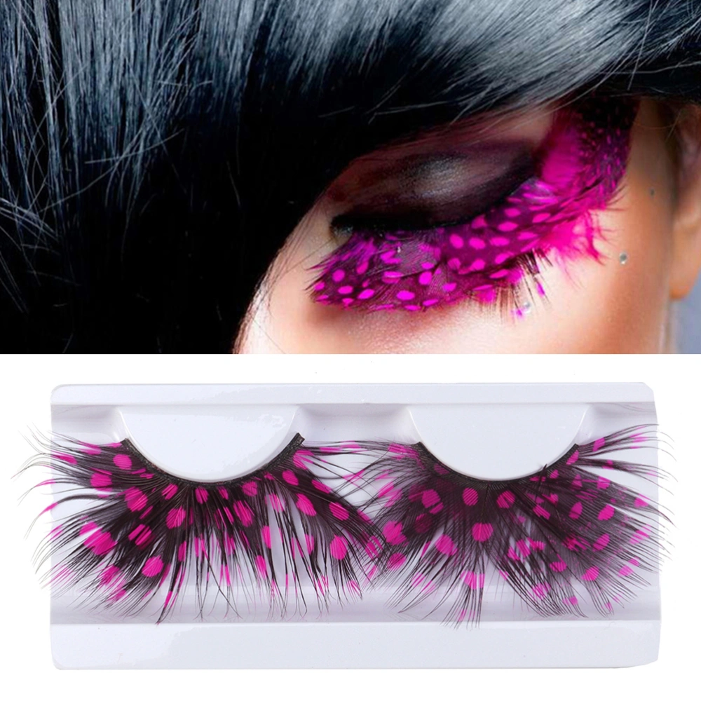 2Pairs Feather False Eyelashes Natural Handmade Reusable Charming Eyelashes