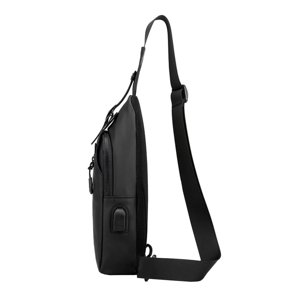 Outdoor Chest Bag USB Chest Pouch Waterproof Storage Bag Cross Body Bag