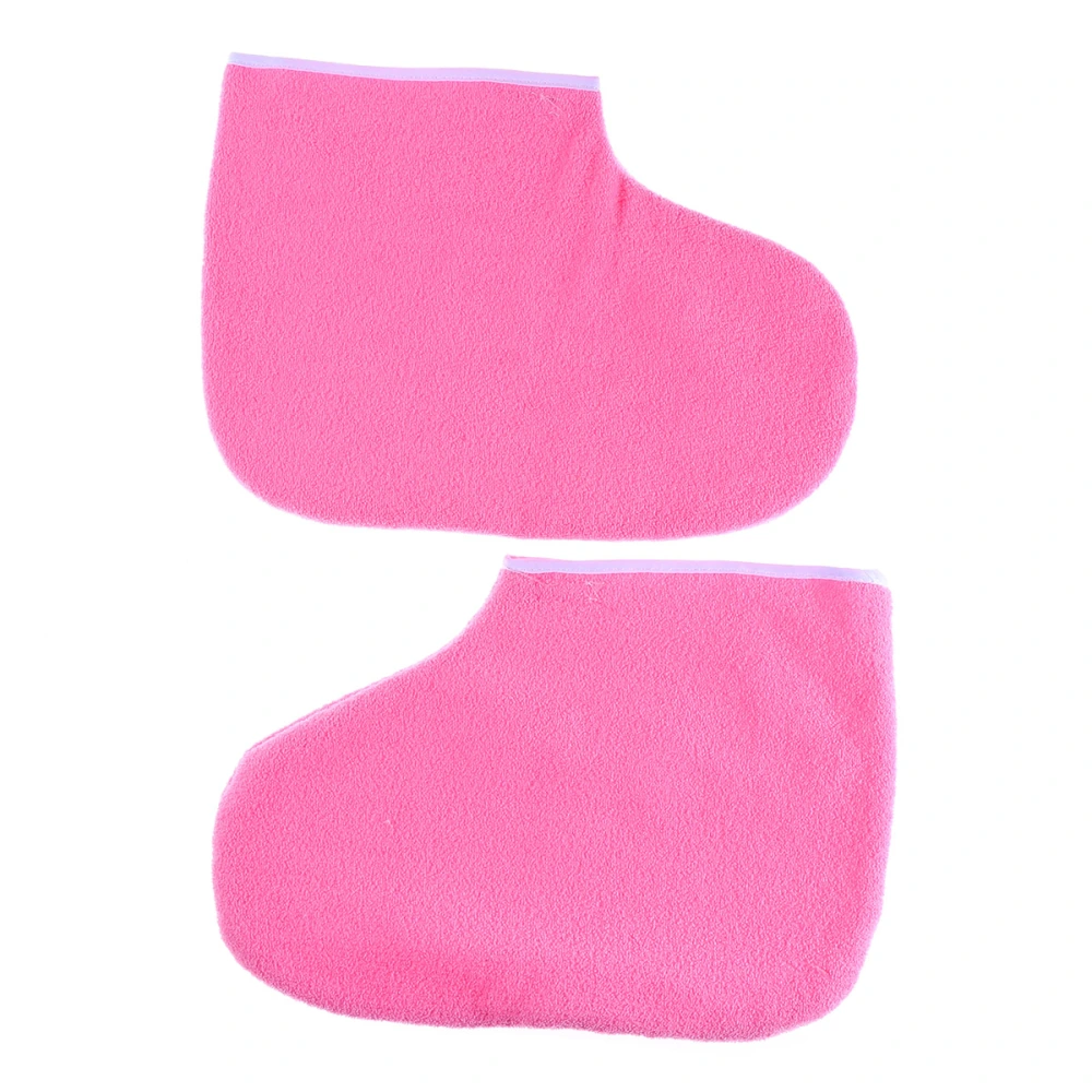 Wax Bath Hand Treatment Mitts Foot Spa Cover Thin Heat Therapy Insulated Cotton Mittens Feet Hand Care Set (Pink)